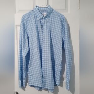 Peter Millar Sky Blue Checkered Shirt